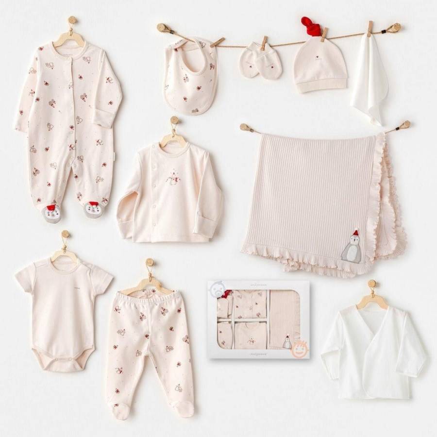Andywawa Bebek Hastane Çıkışı Unisex 10 Pcs Newborn Set Penguin