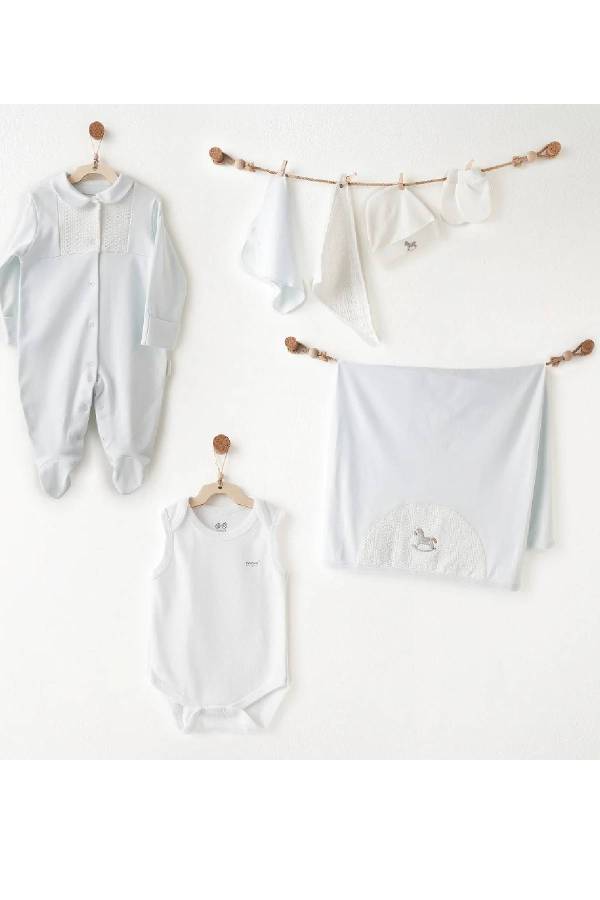 Andywawa Erkek Bebek 7'lİ Hastane Çıkış Seti Mint