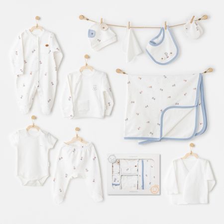 Andywawa - Andywawa Erkek Bebek Hastane Çıkışı 10 Pcs Newborn Set Rainbow