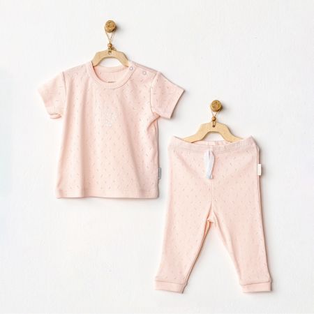Andywawa - Andywawa Jacquard 2'li Kısa Kollu Bebek Takımı AC24709 Pembe Andywawa - Andywawa Jacquard 2'li Kısa Kollu Bebek Takımı AC24709 Pembe
