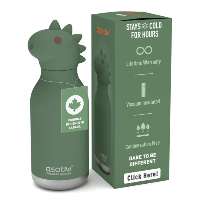 Asobu Bestie Bottle - Dinosaur Çelik Suluk - 8