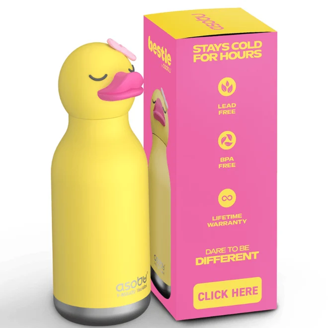 Asobu Bestie Bottle - Ducky Çelik Suluk - 5