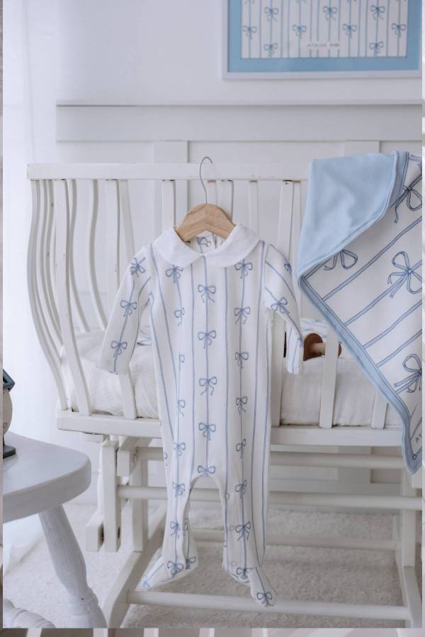 Atelıer Babbi 3'lü Yenidoğan Set Mavi Kurdele