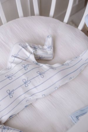 Atelıer Babbi 4'lü Yenidoğan Set Mavi Kurdele - Thumbnail