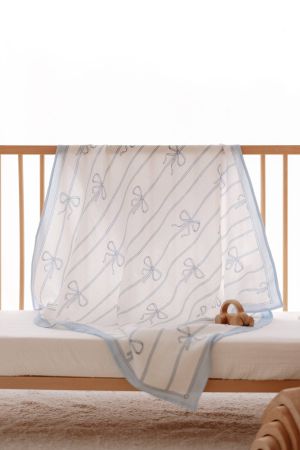 Atelıer Babbi 4'lü Yenidoğan Set Mavi Kurdele - Thumbnail