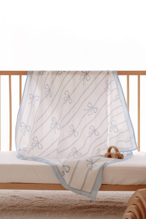 Atelıer Babbi 4'lü Yenidoğan Set Mavi Kurdele