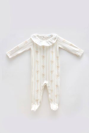 Atelier Babbi - Atelıer Babbi Bebek Tulum Kurdele Bej