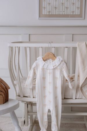 Atelıer Babbi Bebek Tulum Kurdele Bej - Thumbnail