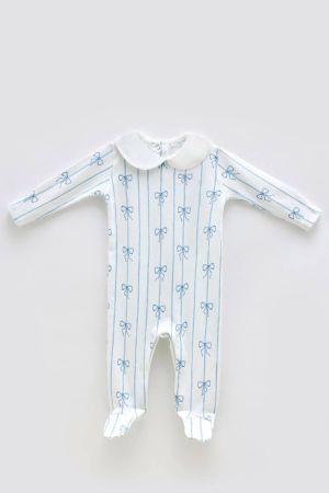 Atelier Babbi - Atelıer Babbi Bebek Tulum Mavi Kurdele