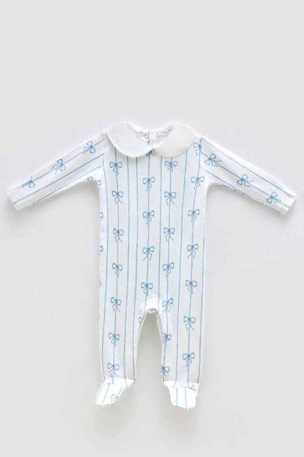 Atelıer Babbi Bebek Tulum Mavi Kurdele