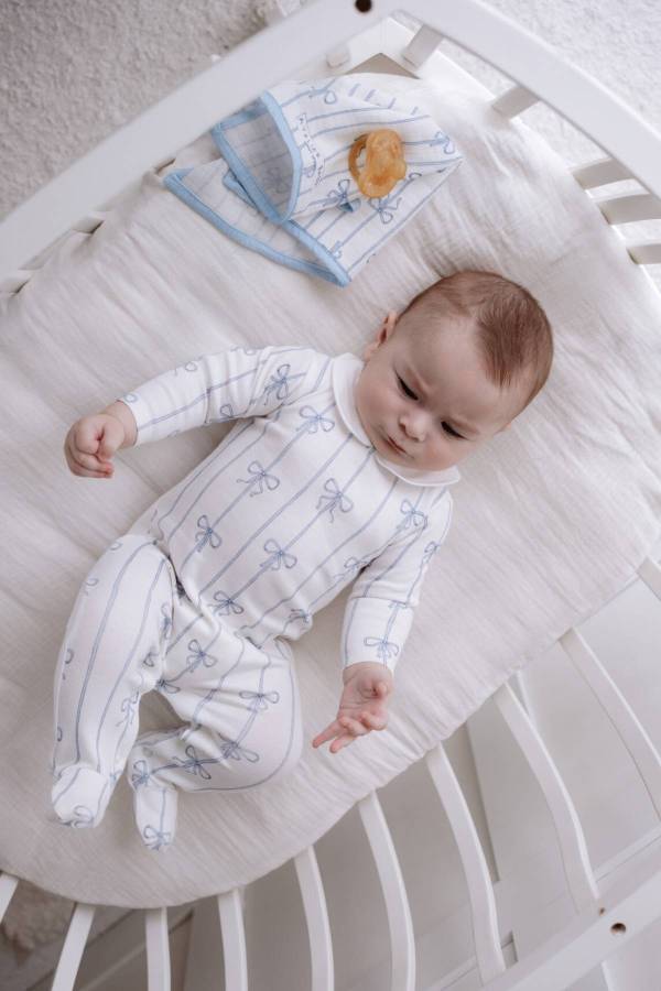 Atelıer Babbi Bebek Tulum Mavi Kurdele