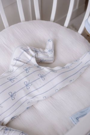 Atelıer Babbi Bebek Tulum Mavi Kurdele - Thumbnail