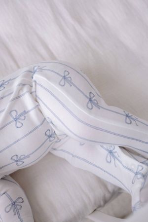 Atelıer Babbi Bebek Tulum Mavi Kurdele - Thumbnail