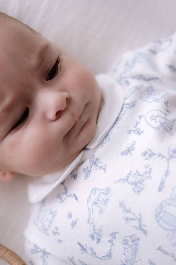 Atelıer Babbi Bebek Tulum Toile De Jouy Mavi