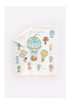 Atelıer Babbi Çift Kapadokya Taraflı Penye Battaniye - Thumbnail