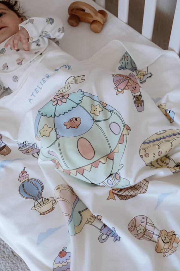 Atelıer Babbi Çift Kapadokya Taraflı Penye Battaniye