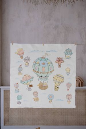 Atelıer Babbi Çift Kapadokya Taraflı Penye Battaniye - Thumbnail