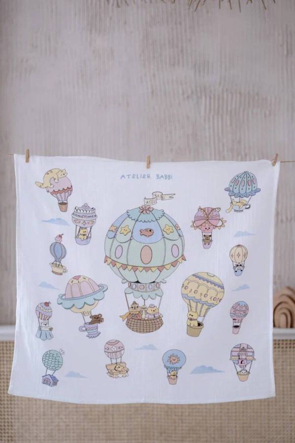 Atelıer Babbi Çift Katlı Müslin Bebebk Örtüsü Kapadokya