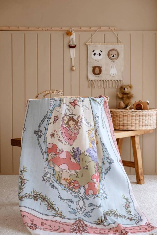 Atelıer Babbi Çift Katlı Müslin Bebek Örtüsü Peri Masalı