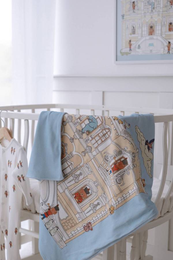 Atelıer Babbi Çift Taraflı Penye Battaniye Kurşun Asker