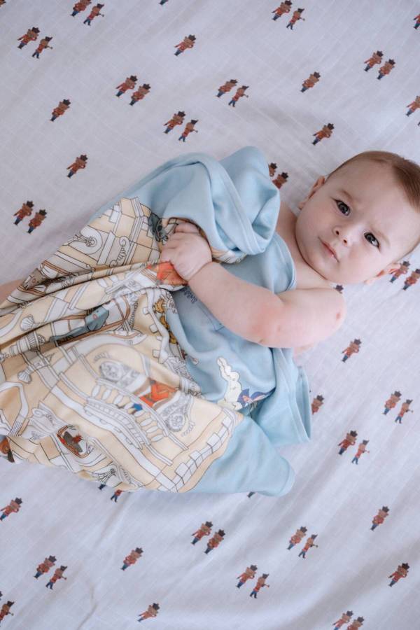 Atelıer Babbi Çift Taraflı Penye Battaniye Kurşun Asker