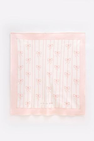 Atelier Babbi - Atelıer Babbi Pembe Kurdele Çift Taraflı Penye Battaniye