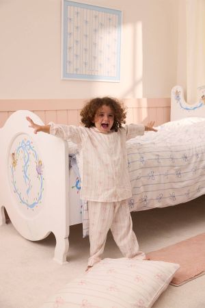 Atelıer Babbi Pembe Kurdele Pijama Takımı - Thumbnail