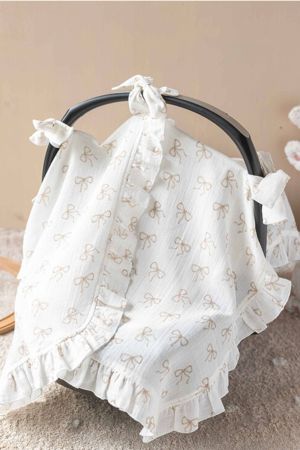 Atelıer Babbi Puset Örtüsü Bej Kurdele - Thumbnail