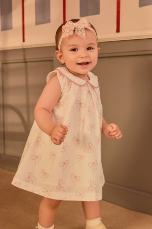 Atelier Babbi - Atelıer Babbi Toile De Jouy Pembe Kurdele Elbise