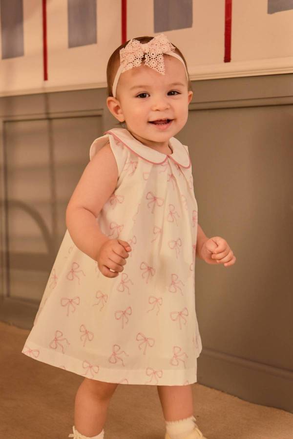 Atelıer Babbi Toile De Jouy Pembe Kurdele Elbise