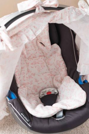 Atelier Babbi Toile De Jouy Puset Minderi Pembe - Thumbnail