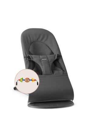 Babybjörn - BabyBjörn Balance Soft Woven Jersey Üçlü Kumaş Oyuncaklı / Dark Grey
