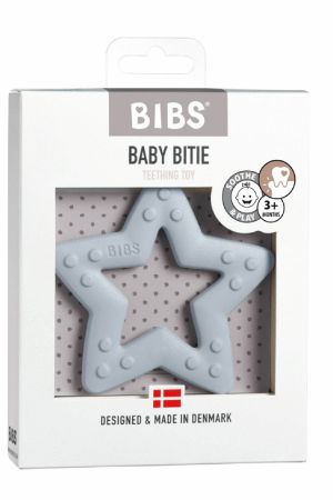 Bibs Baby Bitie Diş Kaşıyıcı Yıldız Şeklinde +3 Ay - Baby Blue - Thumbnail