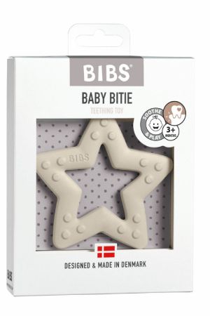Bibs Baby Bitie Diş Kaşıyıcı Yıldız Şeklinde +3 Ay - Ivory - Thumbnail