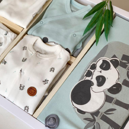 BiOrganic Elegant Panda Erkek 10’Lu Hastane Çıkışı Mint - Thumbnail