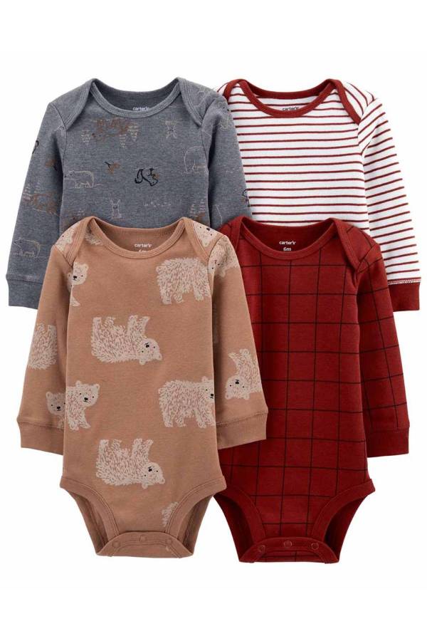 Carter's Erkek Bebek Body Set Uzun Kollu 4'lü Set