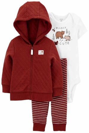 Carter's Erkek Bebek Hırkalı 3'lü Set - Thumbnail