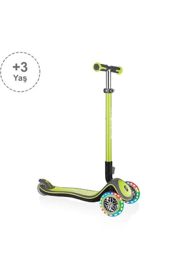 Globber Elite Deluxe Işıklı Scooter - Yeşil