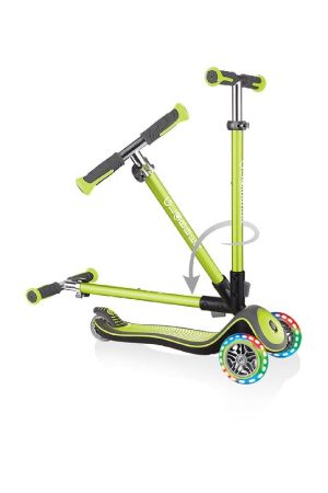 Globber Elite Deluxe Işıklı Scooter - Yeşil - Thumbnail