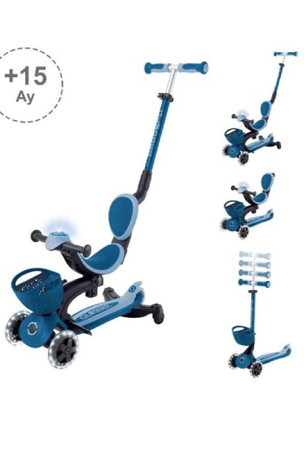 Globber Go Up Baby 360 Işıklı Scooter - Pastel Mavi