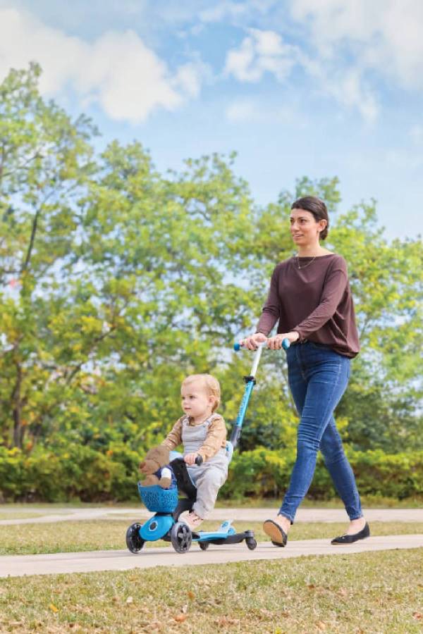 Globber Go Up Baby 360 Işıklı Scooter - Pastel Mavi