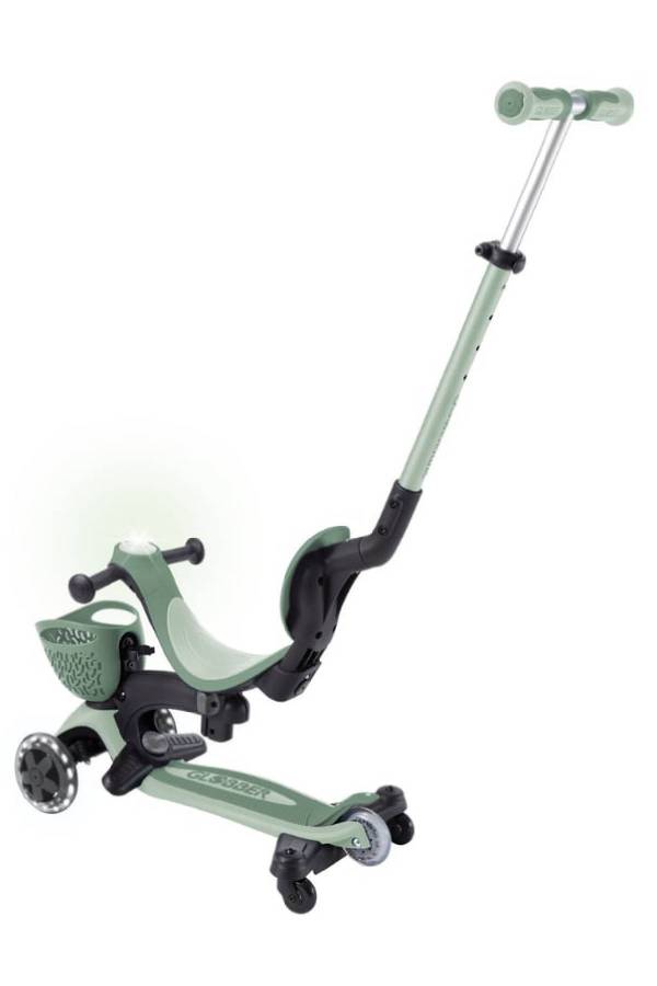 Globber Go Up Baby 360 Işıklı Scooter - Zeytin Yeşili