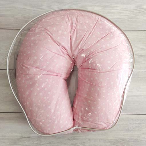 İdil Baby Bebek Emzirme Minderi Yıldız Desenli - Pembe
