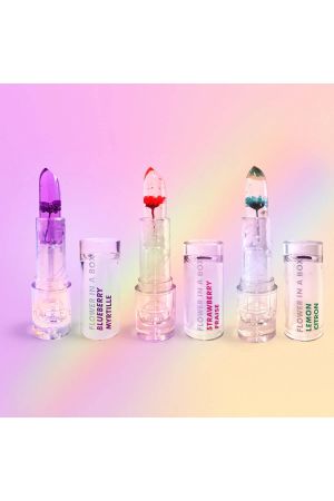 Inuwet Çiçek Detaylı Dudak Nemlendiricisi-Yaban Mersini Kokulu - Thumbnail