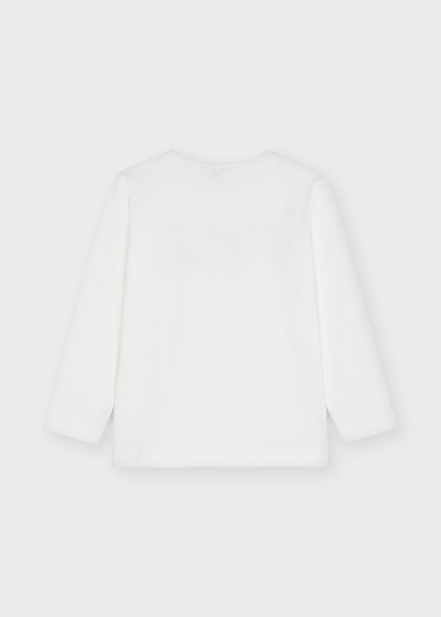 Mayoral Kışlık Kız Uzun Kol T-shirt - Beyaz