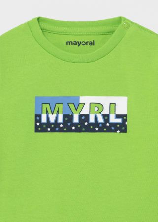 Mayoral ECOFRIENDS Erkek Bebek Uzun Kol Basic T-Shirt Yeşil - Thumbnail