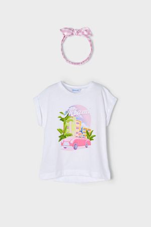 Mayoral Ecofriends Kız Çocuk T-shirt Bandana Seti - Thumbnail