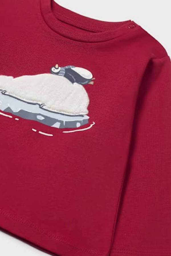 Mayoral Erkek Bebek Baskılı Kırmızı Sweatshrit