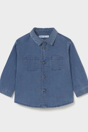 Mayoral Erkek Bebek Denim Uzun Kol Gömlek - Thumbnail