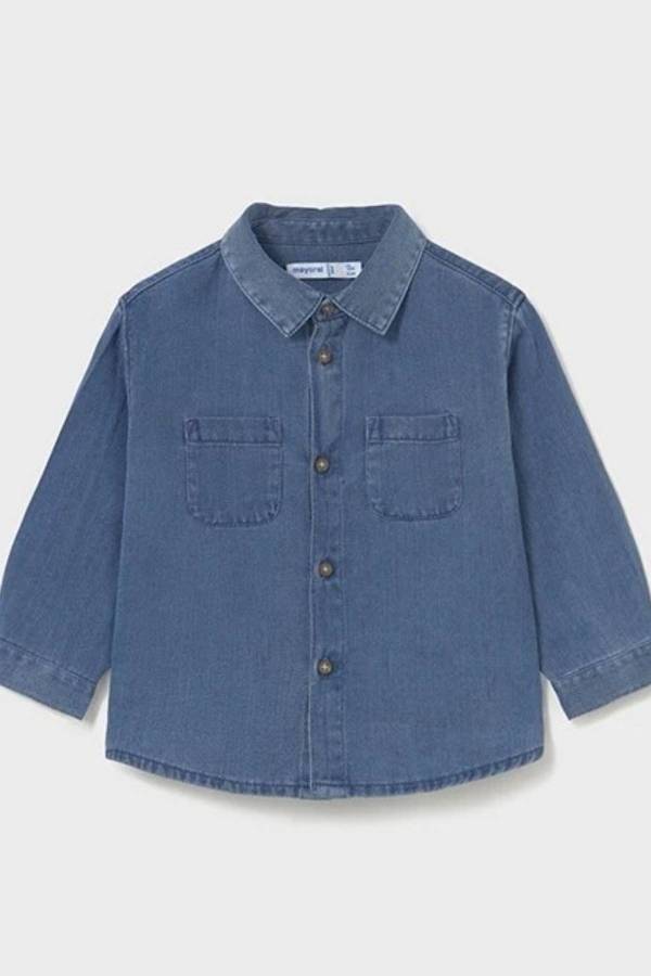 Mayoral Erkek Bebek Denim Uzun Kol Gömlek